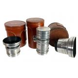(3) Argus Lenses with Original Leather Cases