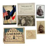 Military Officer Cartes de Visite & WWII Ephemera