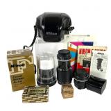 Nikon F SLR Camera W/ Case, Lenses & Extras