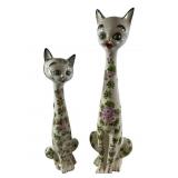 Italian Cat Figurines, 29' & 22' Tall