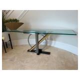 Modern Glass Top Console Table