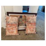 Two Decorative Pillows & Framed Print