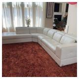 Nicoletti Calia 6 Piece White Leather Sofa