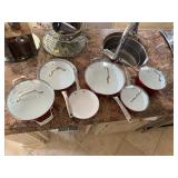 Bialetti Red Ceramic Nonstick Cookware Set