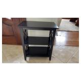 Three Tier Black Wood Table