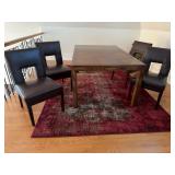 Six Pier One Chairs &  Extension Dining Table