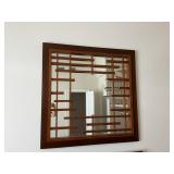 Wood Mirror with Lattice Work