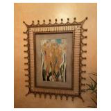 Art Nouveau Style Composition Art with Metal