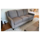Gray Upholstered Three Seat Sofa