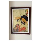 Framed Decorative Oriental Print on Canvas