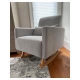 Paul Light Gray Upholstered Rocking Chair