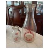 Highland Grove & Suncrest Glass Milk Bottles