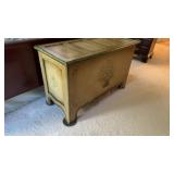 Hand Decorated Wooden Blanket Chest 39"