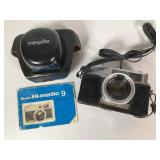 Minolta Hi-Matic 9 Camera & Case, Manual