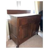 Primitive Wood Sideboard with Peeling Finish