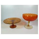 Glass Cake Stand & Compote