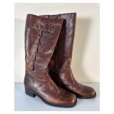 Ladies Leather High Top Boots, Size 9.5, Made