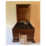 Antique Oak Tabletop Victor Victrola IX