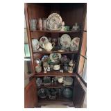 Corner Cabinet With Teapot, Plates & Glass Us