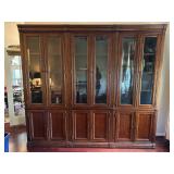 Large Three Section Bookcase with Glass &Sol