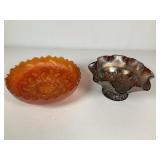 2 Carnival Glass Bowls
