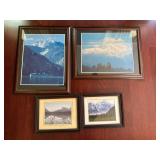 Four Framed Alaskan Landscape Prints