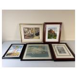 Five Framed Prints Including P. Scarano Ltd.