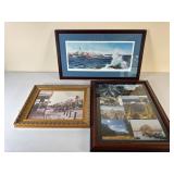 Three Framed Artworks & Photographs