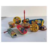 10 Early Tin Noisemaker Toys
