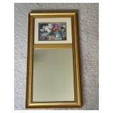 Framed Decorative Wall Mirror with Art