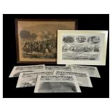 Harperï¿½s Weekly Civil War Print & Reprint Lot