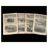 Four 1860s Harperï¿½s Weekly Issues