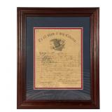 Discharge Paper for Private Samuel J.ï¿½Bennet 1865