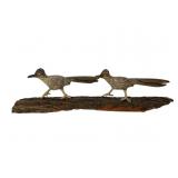Hand Carved Wooden Roadrunner Sculpture
