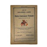 1921 United Confederate Veterans Camp List