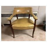 Brass Studded Vinyl Armchair