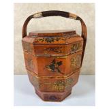 Hand Painted Chinese Divided Basket
