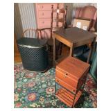 Used Furniture Lot: Lamp, Hamper, Chair & Tables