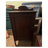 Wooden Music Cabinet & Contents
