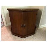 Octagonal Lamp Table with Two Doors