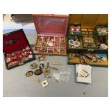 Large Grouping of Costume Jewelry & Boxes
