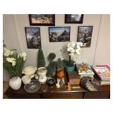 Large Grouping of Decorative Items & Books
