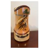 Wood Beer Stein with Horse, Czech Slovakia,