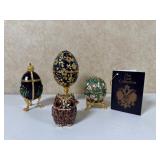 Four Faberge Style Boxes
