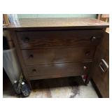 Antique Oak Three Drawer Dresser