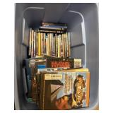 Large Blue Tub Filled With DVD Classics
