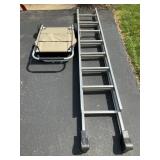 8 Ft Aluminum Extension Ladder & Lawn Cart