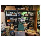 Five Shelving Units & Contents Lot