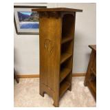 Stickley Oak Tower Open Bookcase