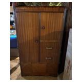Depression Era Wardrobe with Drawers & Closet
